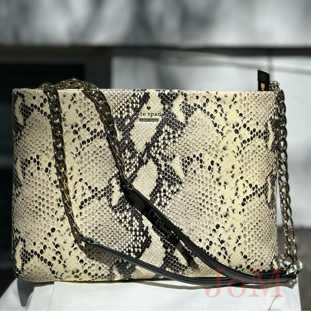 Kate Spade Emerson Lorie Snake-Embossed Leather Shoulder Bag